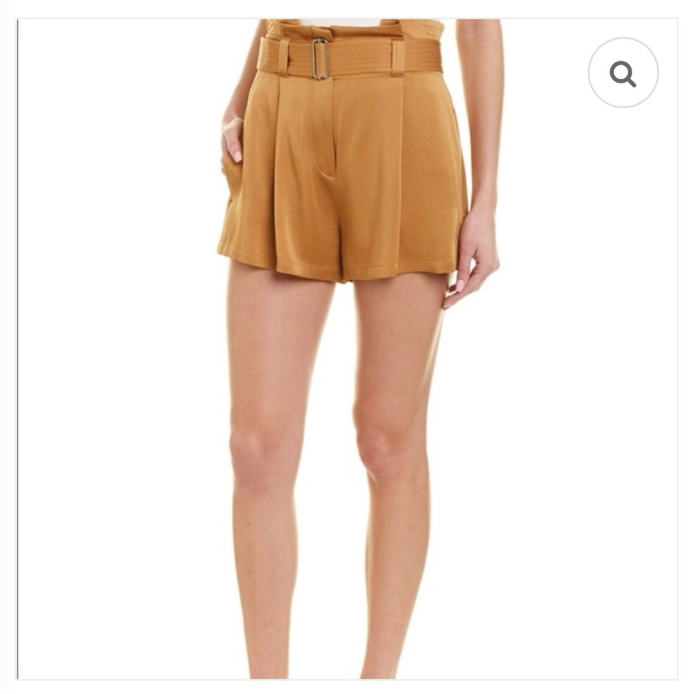 A.L.C Delilah Tan Belted Shorts